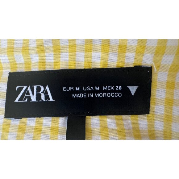 Zara Yellow Gingham Mini Dress - Picture 5 of 14